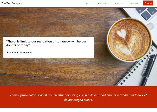 Small Business Website screenshot