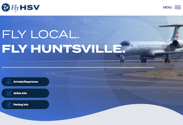 Huntsville International Airport screenshot