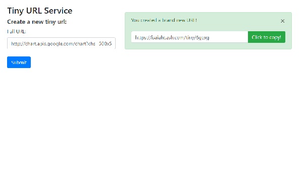 Tiny URL Service screenshot